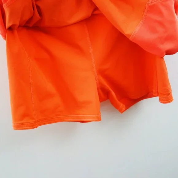 Athleta Action Dobby Skort Orange Athletic Golf Tennis Skirt 14.5" (M) NWOT! - Picture 6 of 13